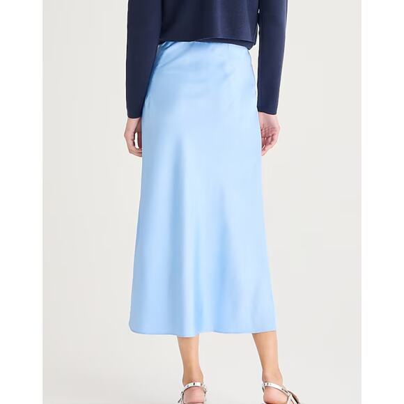 NWT J. Crew Gwyneth Slip Skirt In Placid Sky Blue Size XS - Picture 3 of 7
